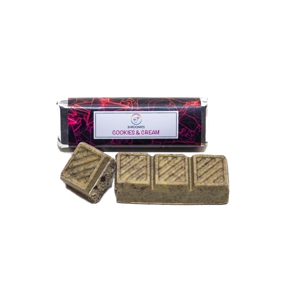 Shroomies Cookies & Cream 3000mg Buy Magic Mushroom Chocolate Bar - Your #1 Trusted Store