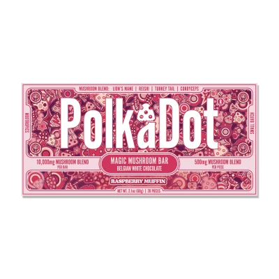 Polkadot Raspberry Muffin Chocolate Bar Polkadot Mushroom Chocolate Bar Review | #1 Honest Store