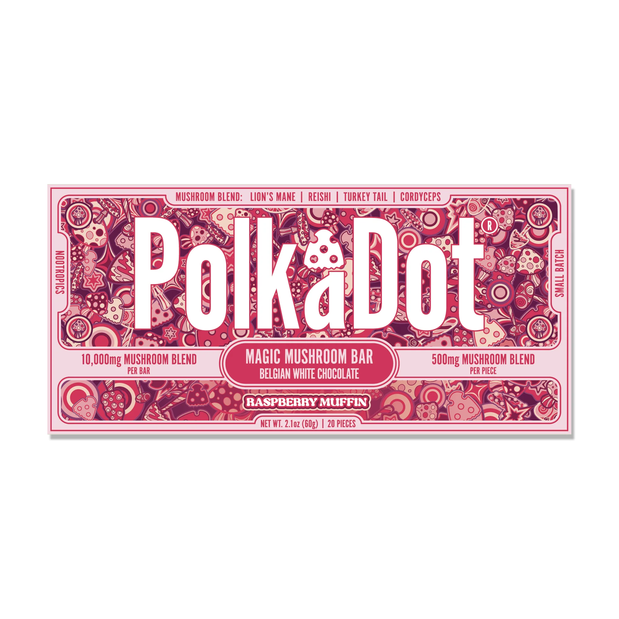 Polkadot Raspberry Muffin Chocolate Bar Polkadot Mushroom Chocolate Bar Review | #1 Honest Store