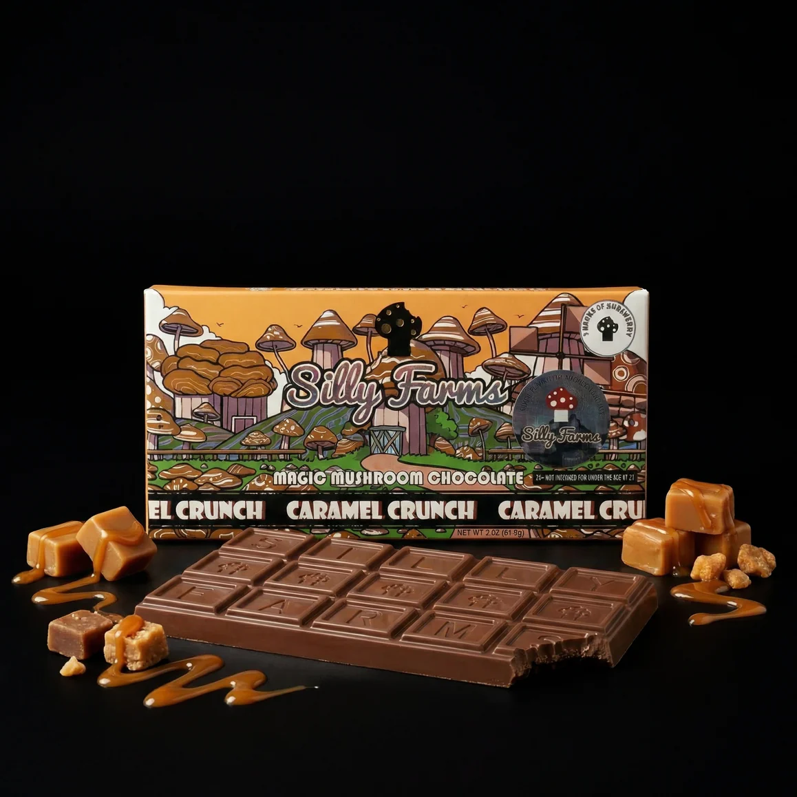 Silly Farms: CARAMEL CRUNCH Buy Silly Farms Mushroom - Your #1 Trusted Location Online