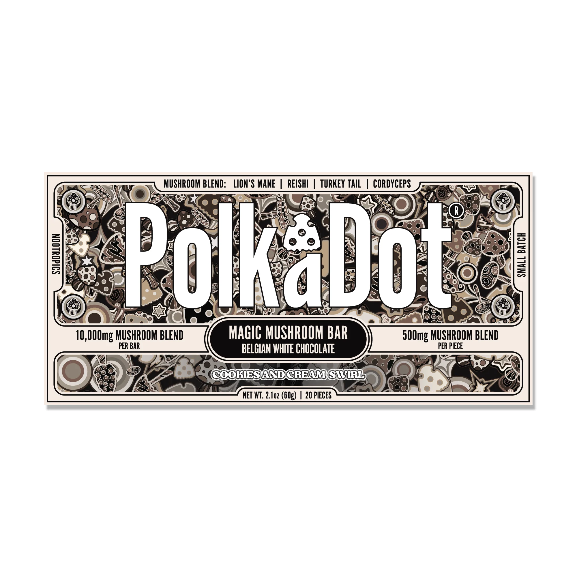 Polkadot Cookies & Cream Swirl Chocolate Bar Polkadot Chocolate For Sale - Your #1 Trusted Location Store