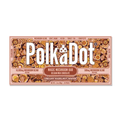 Polkadot Creamy Hazelnut Wafer Chocolate Bar Buy Polkadot Mushroom Chocolate Bar - Your #1 Trusted Store