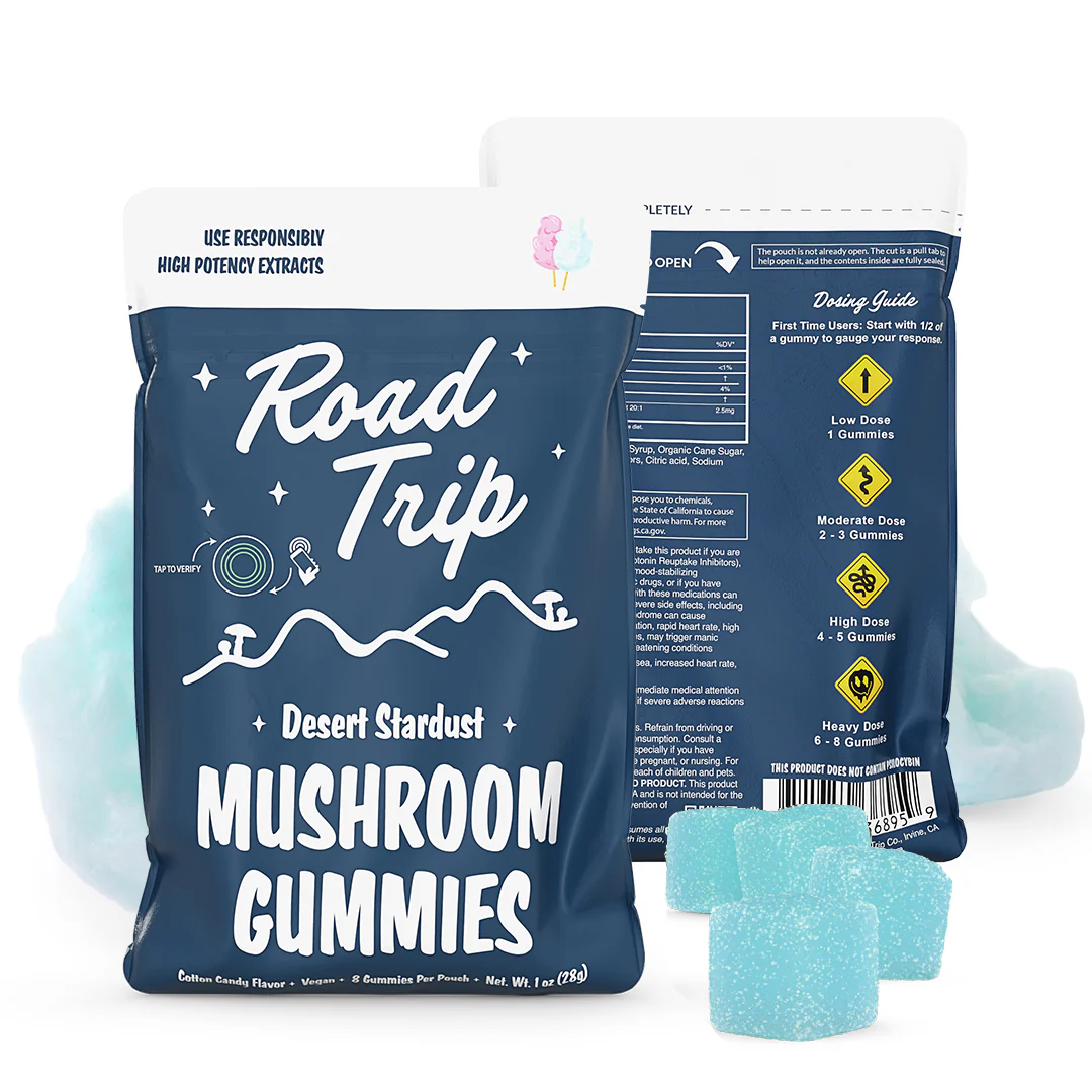 Desert Stardust Mushroom Gummies - Cotton Candy Road Trip Mushroom Gummies Reviews - Buy From #1 Trusted